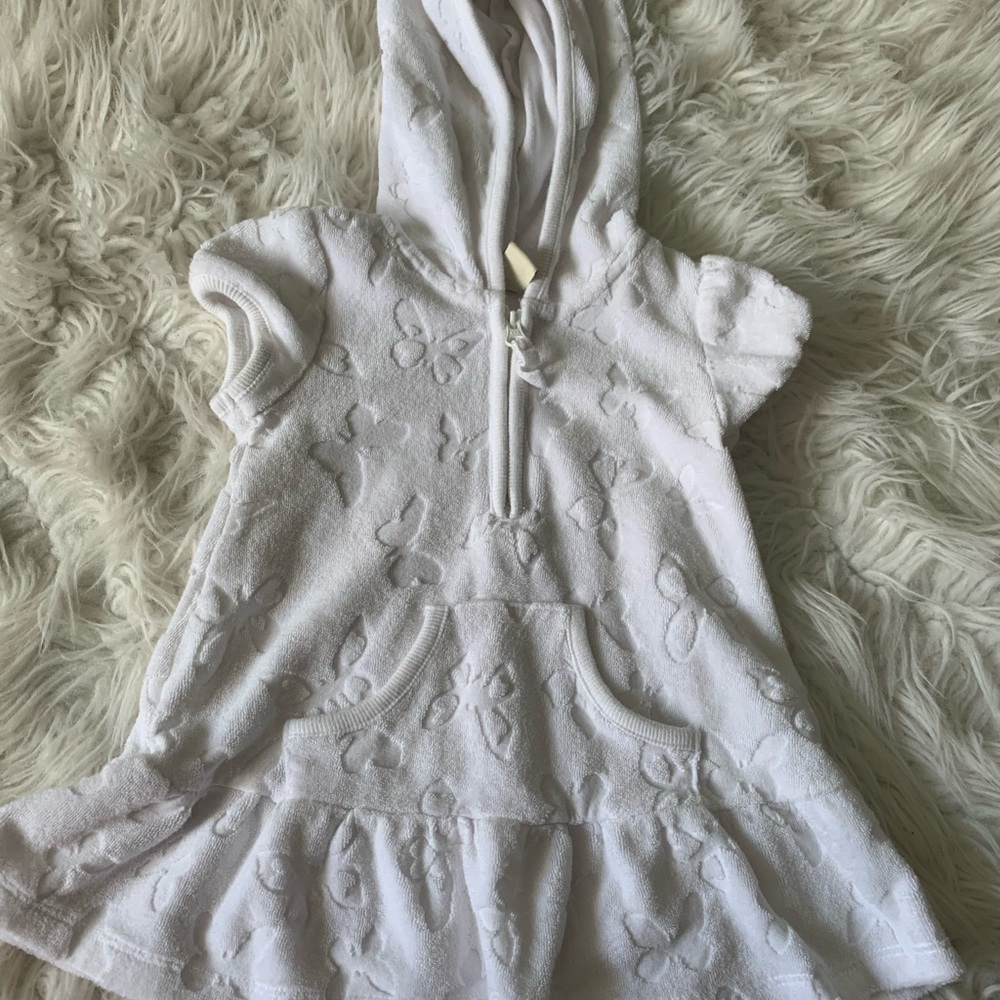 🍁Baby girl hooded swim cover-up